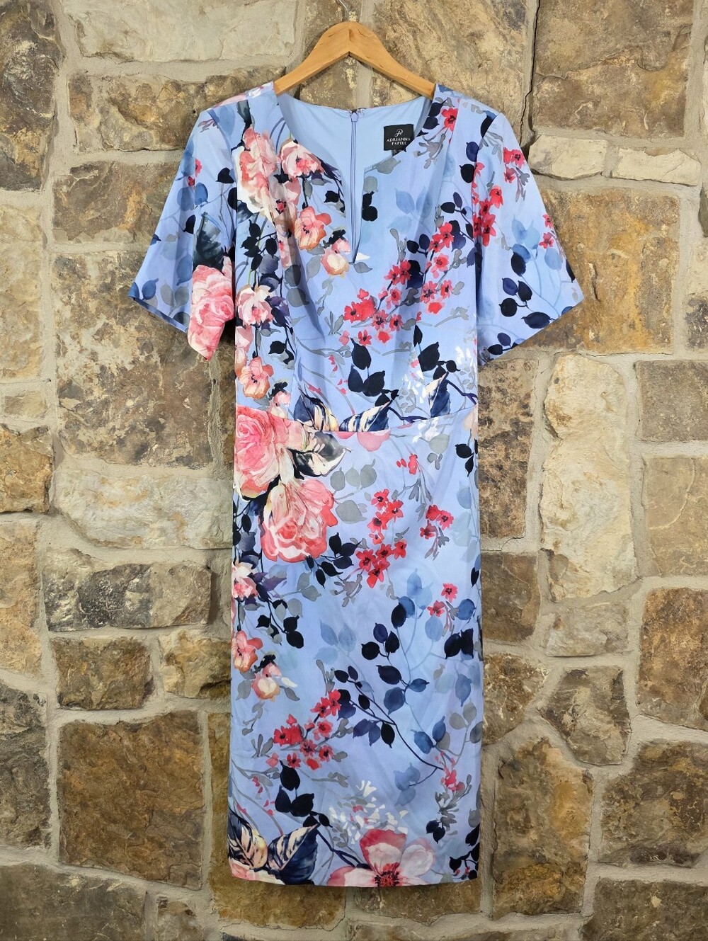 NWT Adrianna Papell Floral Tie Front Sheath Dress
